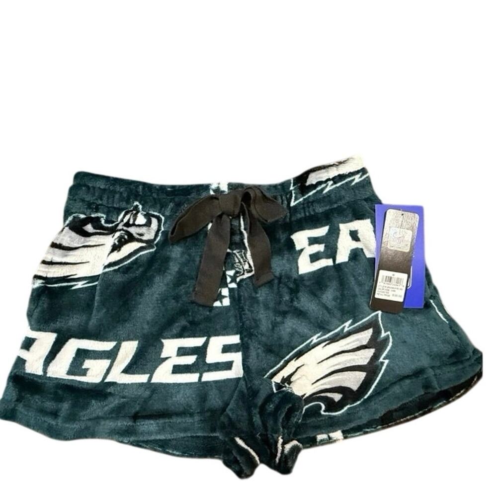 Philadelphia Eagles NFL Women's Fleece Plush Lounge Shorts Pajamas Shorts Sz M
